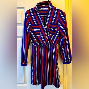 Rich colorful Express XS shirt like dress
